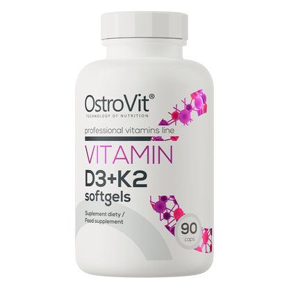 Vitamin D3 + K2 (MK‑7) – 90 softgels, 2000 IE D3 + 100 µg K2 | OstroVit