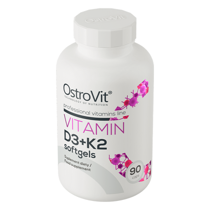 Vitamin D3 + K2 (MK‑7) – 90 softgels, 2000 IE D3 + 100 µg K2 | OstroVit