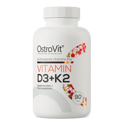 Vitamin D3 + K2 – 90 tabletten, 2000 IE D3 & 100 µg K2 (MK‑7) | OstroVit