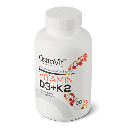 Vitamin D3 + K2 – 90 tabletten, 2000 IE D3 & 100 µg K2 (MK‑7) | OstroVit