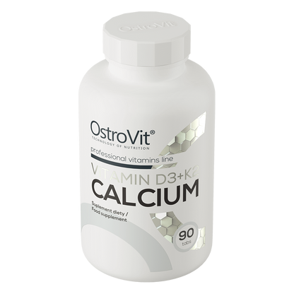 D3 + K2 + Calcium – 90 tabletter, 2000 IE D3, 100 µg K2, 750 mg Ca | OstroVit 