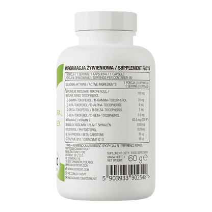 Vitamin-E-Tocopherol-Komplex – 90 Weichkapseln | OstroVit
