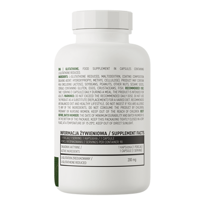 Glutathione VEGE – 90 capsules, 200 mg L‑glutathion | OstroVit