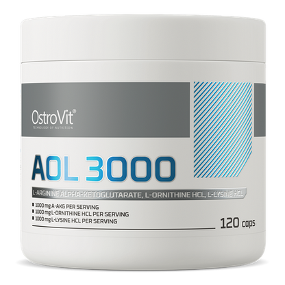 AOL 3000 mg – 120 capsules, A‑AKG + L‑ornithine + L‑lysine | OstroVit
