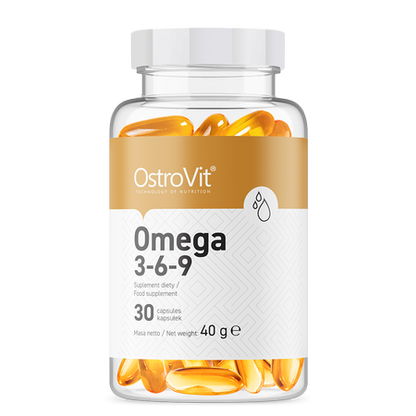 Omega 3-6-9 – 30 Weichkapseln, mit Vitamin E | OstroVit