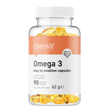 Omega 3 Easy to Swallow – 90 softgels, Kleine capsules | OstroVit