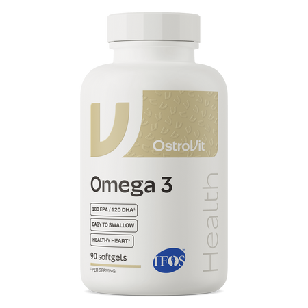 Omega-3-Fettsäuren, leicht zu schlucken – 90 Weichkapseln, kleine Kapseln | OstroVit