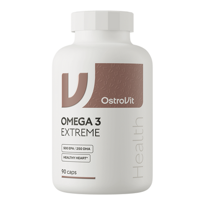 Omega-3 Extreme – 90 bløde kapsler, 1000 mg fiskeolie (EPA 500 mg, DHA 250 mg) | OstroVit