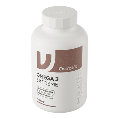 Omega-3 Extreme – 90 bløde kapsler, 1000 mg fiskeolie (EPA 500 mg, DHA 250 mg) | OstroVit