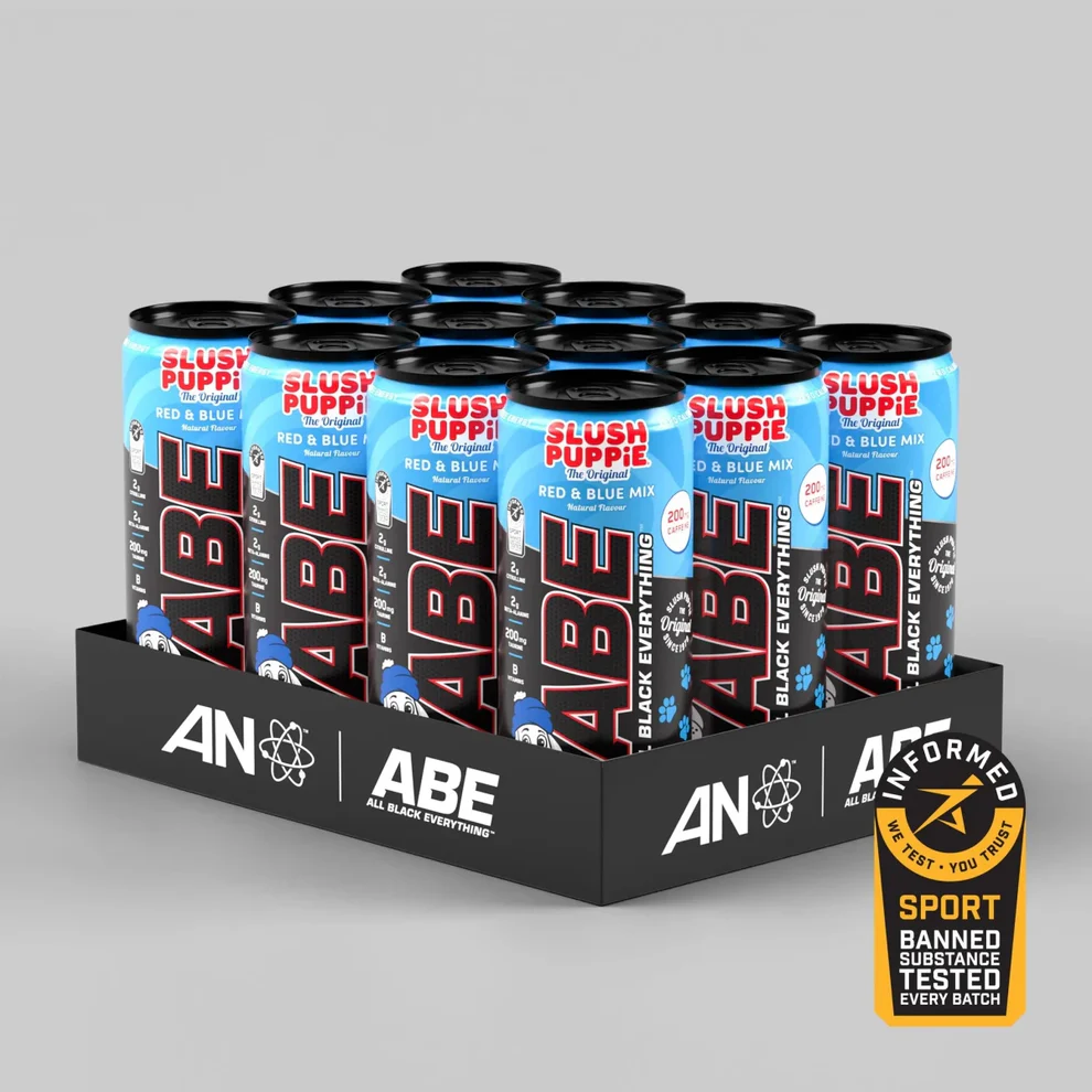 ABE Performance Can 330ml Slush Puppie Red & Blue