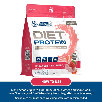 Diet Whey Protein 1 kg Strawberry Shake