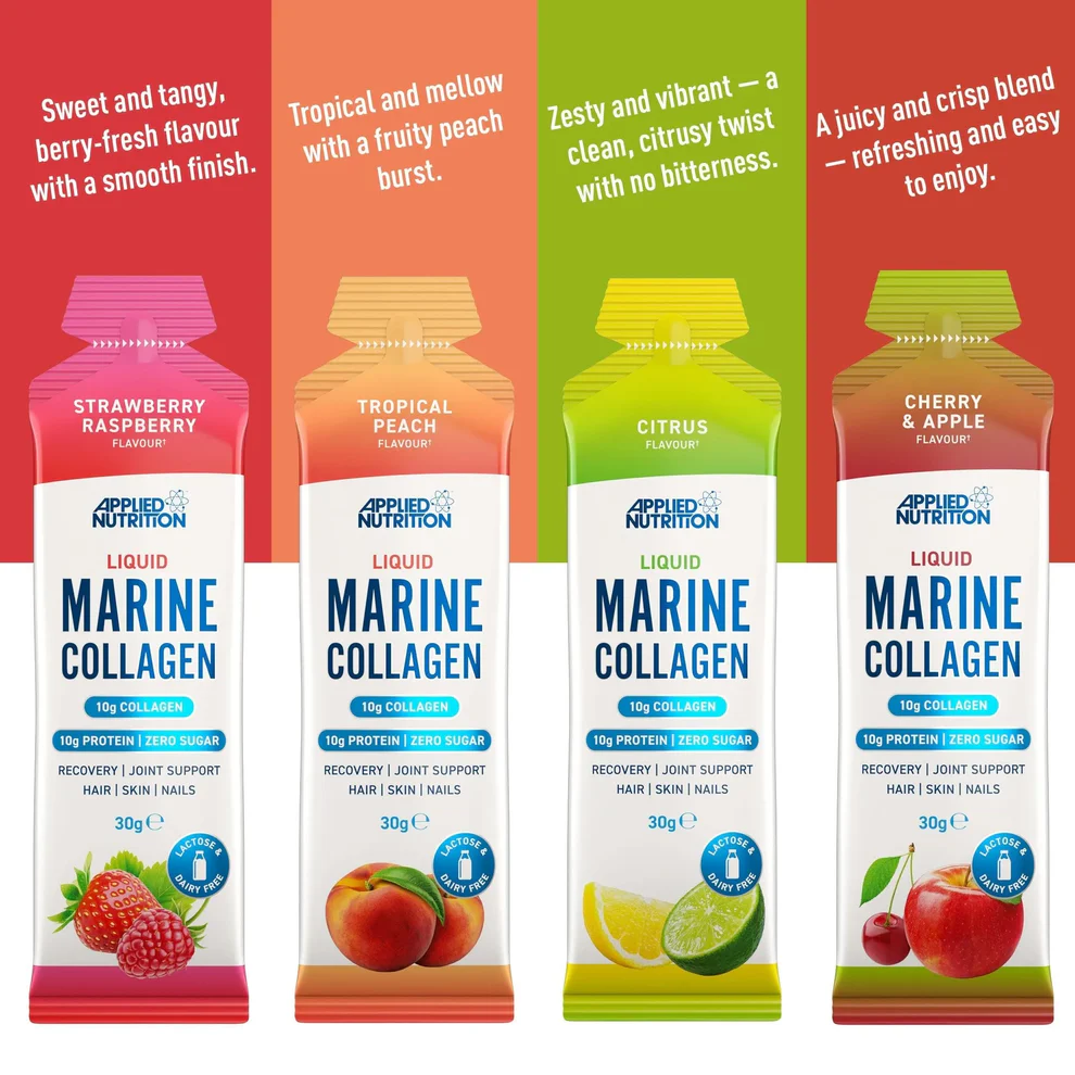 Marine Collagen Liquid Sachet 30 g x10 Strawberry Raspberry