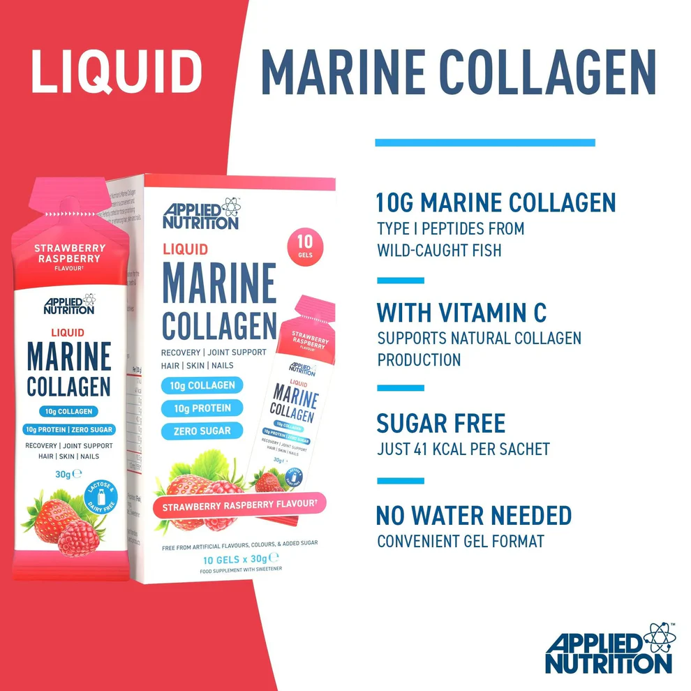 Marine Collagen Liquid Sachet 30 g x10 Strawberry Raspberry