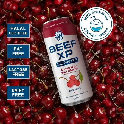 BEEF XP Carbonated Protein Drink 500ml Cherry Slushie