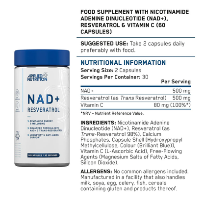 NAD+ Resveratrol - 60 V-caps