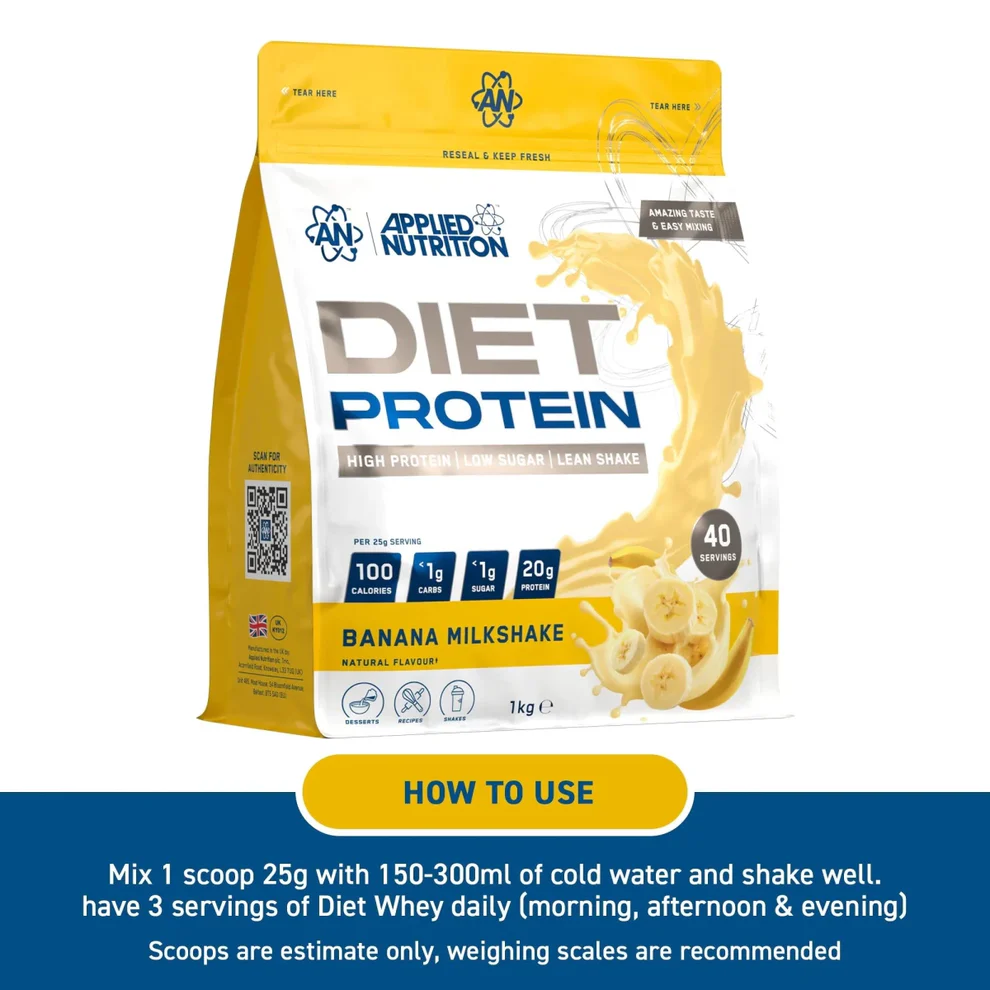 Diet Whey Protein 1 kg Banana Milkshake