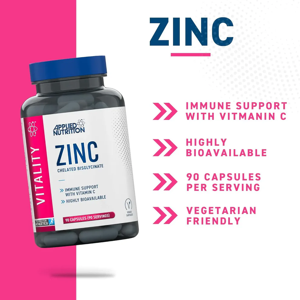 Zinc Bisglycinate + Vit C Vitality - 90 V-caps