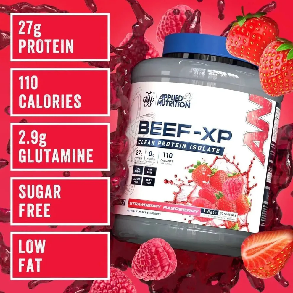 BEEF-XP Beef Protein Isolate 1,8kg Strawberry & Raspberry