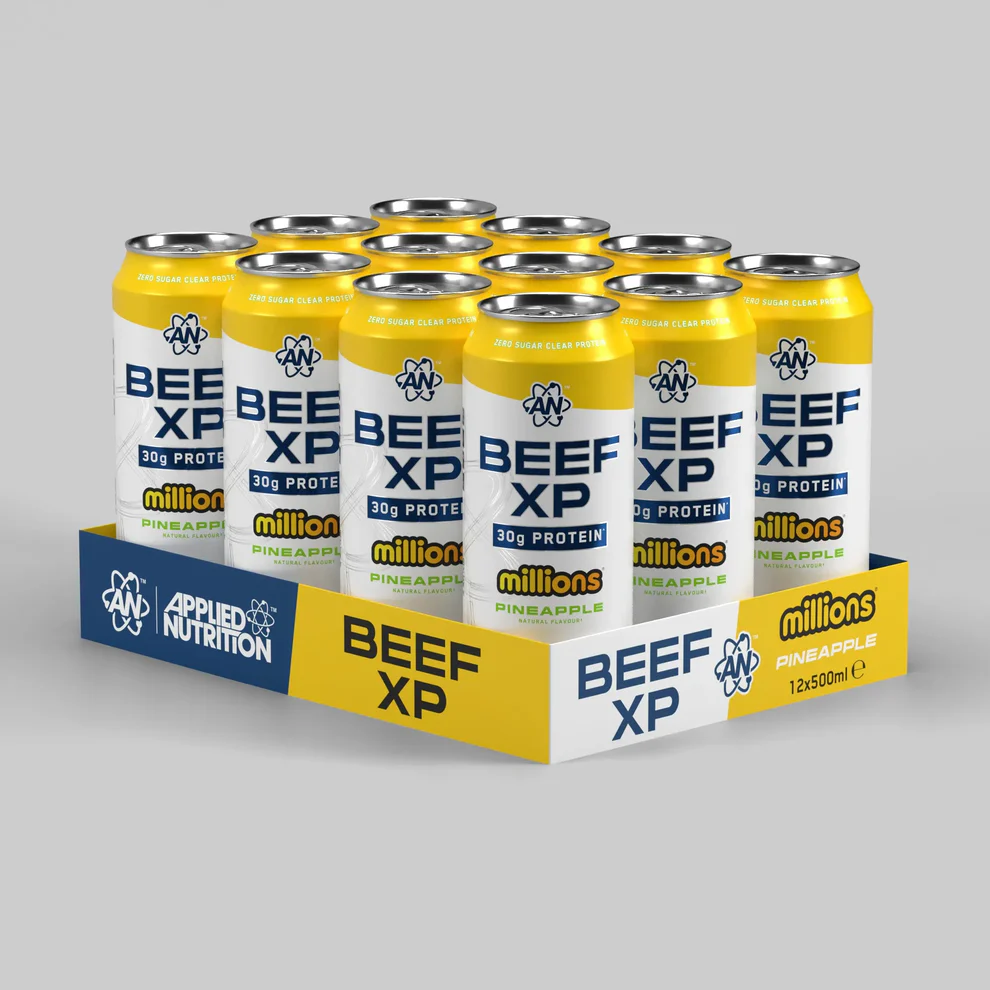 BEEF XP Carbonated Protein Drink 500ml Millions Pineapple