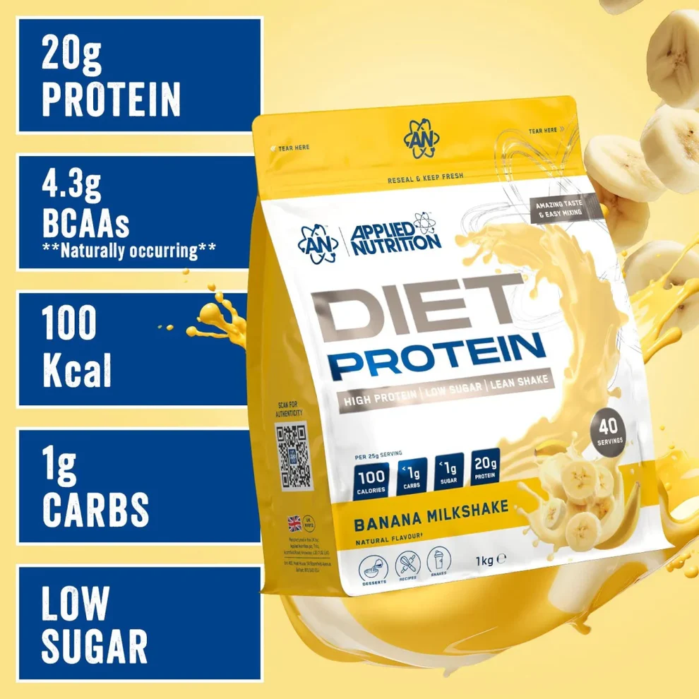 Diet Whey Protein 1 kg Banana Milkshake