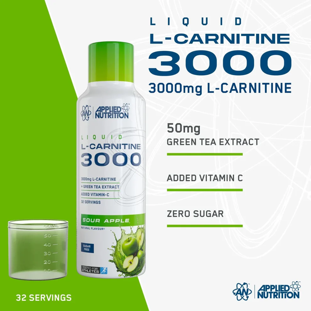 L-Carnitine 3000 Liquid 480 ml Sour Apple
