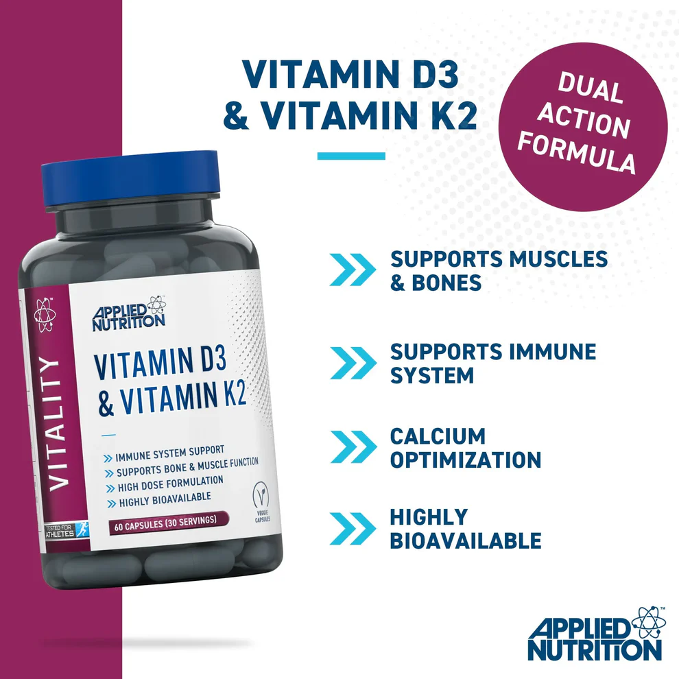 D3 4000IU + K2 High-Strength Vitality - 60 V-caps