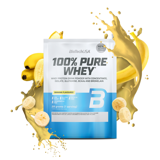 100% Pure Whey 28g sachet Banaan