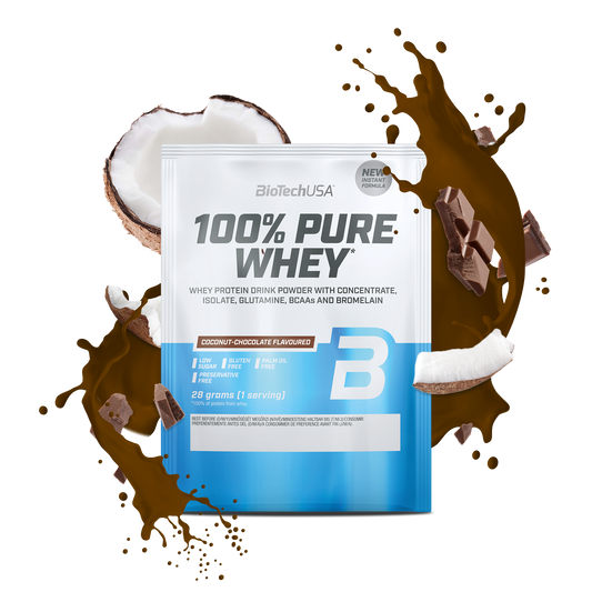 100% Pure Whey 28g sachet Kokos-Chocolade
