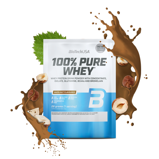 100% Pure Whey 28g sachet Hazelnoot