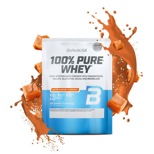 100% Pure Whey 28g sachet Zoute Karamel