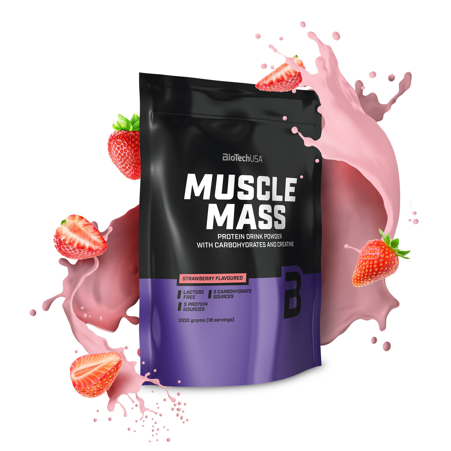 Muscle Mass 1000g Aardbei