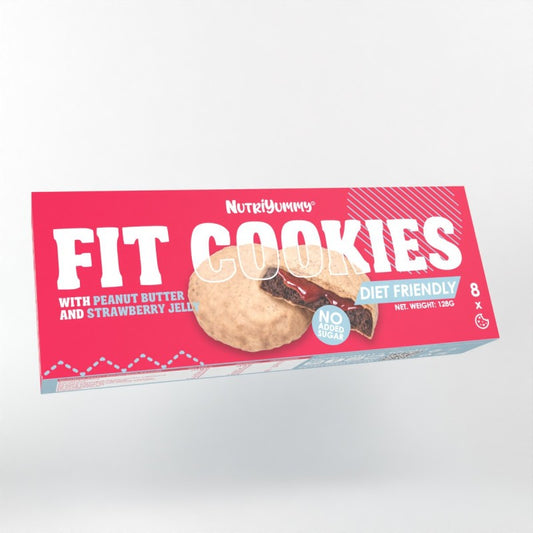 Cookies Pinda & Aardbeienjam 128 g