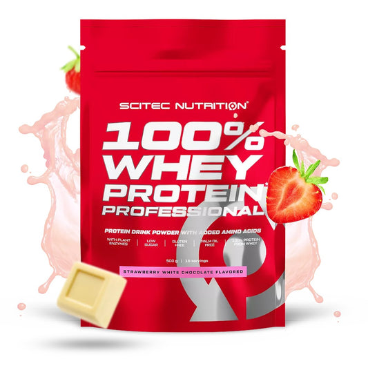 Scitec Nutrition 100% Whey Protein Professional 500g Aardbei-Witte Chocolade