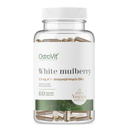 Witte Moerbei | 1% DNJ | 350 mg | Vegan | 60 Vegetarische Capsules | OstroVit